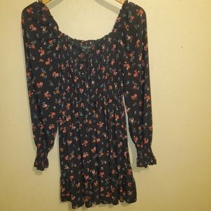 Wild Fable Smocked Bodice Floral Mini Dress